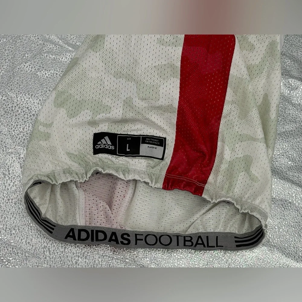 Adidas Louisville Cardinals #3 Football Jersey White Camo Men’s Large NCAA